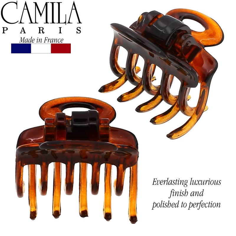 Camila Paris CP3/2 French Hair Clip for Women, Set of 2 Small 1 inch Girls Hair Claw Clips Jaw Fashion Durable and Styling Hair Accessories for Women, Strong Hold No Slip Grip, Made in France - Image 4